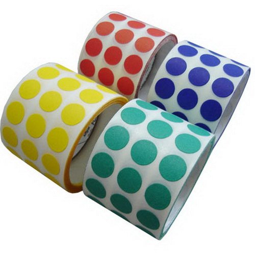 Etiquetas adesivas redondas coloridas