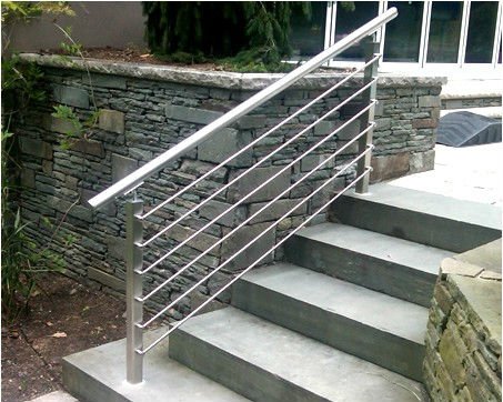 Corrimão de aluminio para escada externa