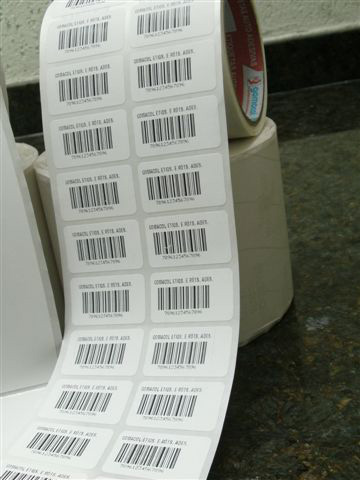 Etiquetas adesivas de código de barras