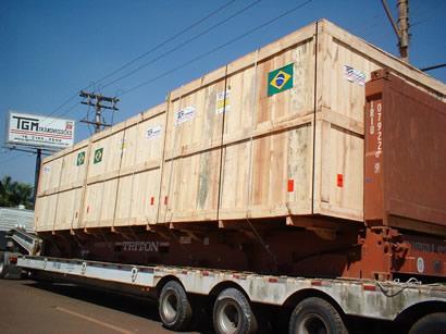 Caixa de madeira para exportação