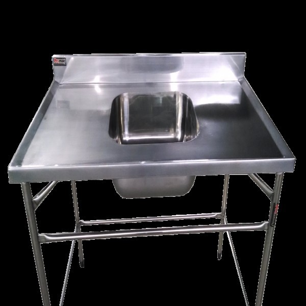 Mesa com pia inox