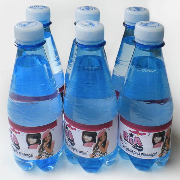 Rótulo de garrafa de água mineral