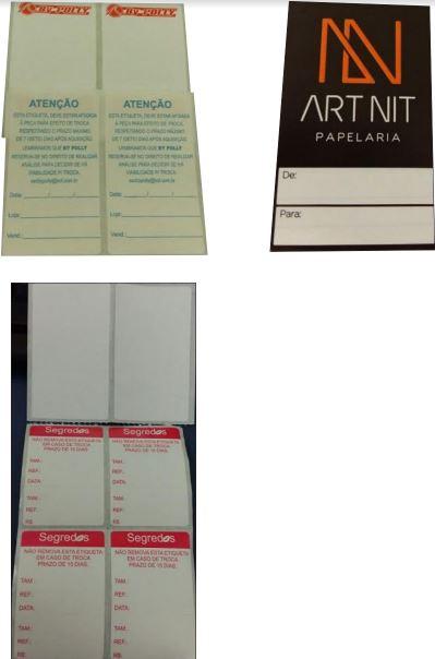 Etiquetas tag para prender com pino - Lote mínimo de 10.000 etiquetas