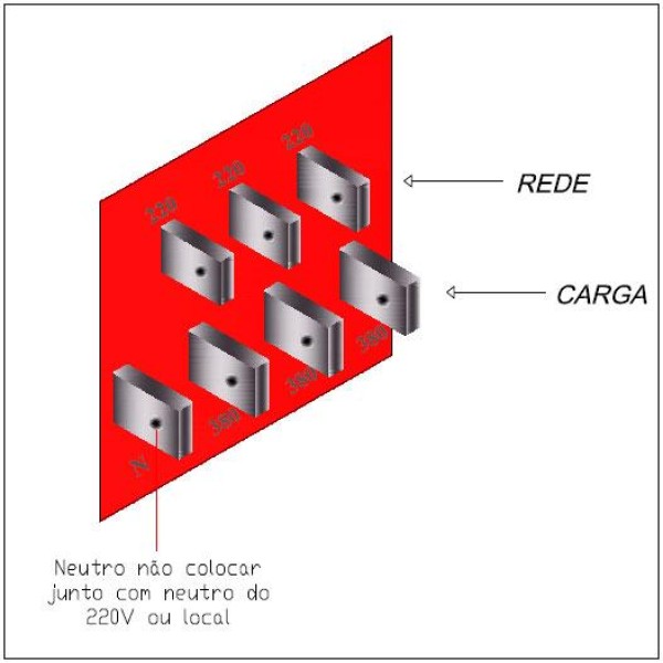 Transformador baixa tensão à seco