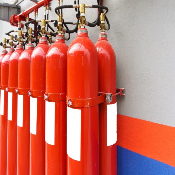 Extintor de incêndio espuma química