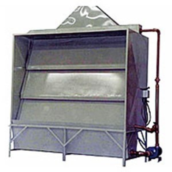 Cabine de pintura com cortina de água