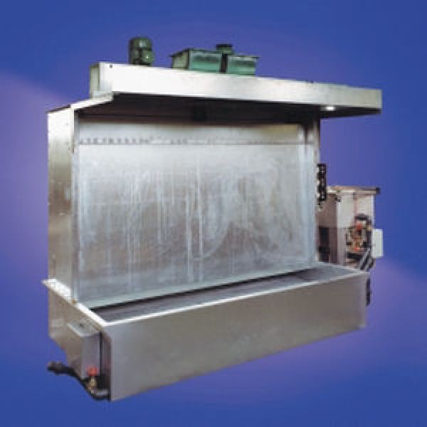 Cabine de pintura com cortina de água