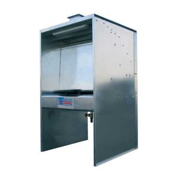 Cabine de pintura com cortina de água