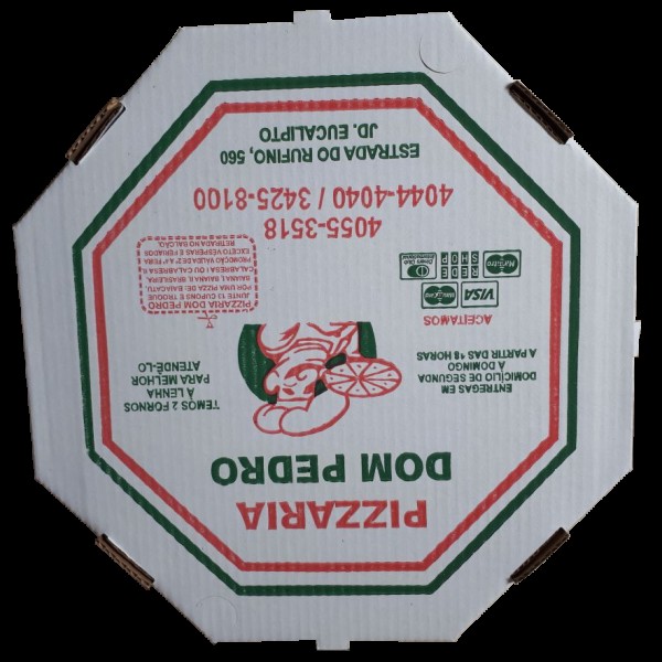 Caixa de pizza estampada