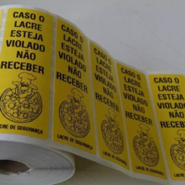 Etiqueta lacre de segurança