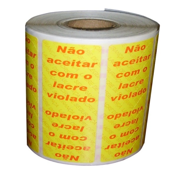 Etiqueta lacre de segurança