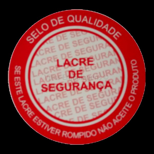 Etiqueta lacre de segurança