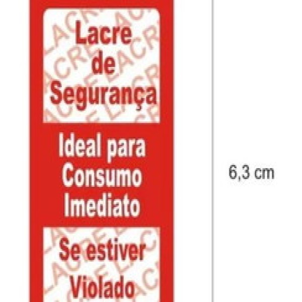Etiqueta lacre de segurança