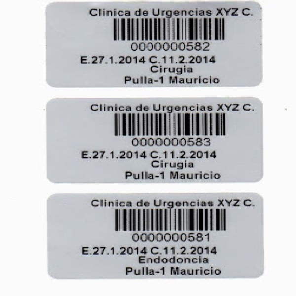 Etiqueta térmica para código de barras