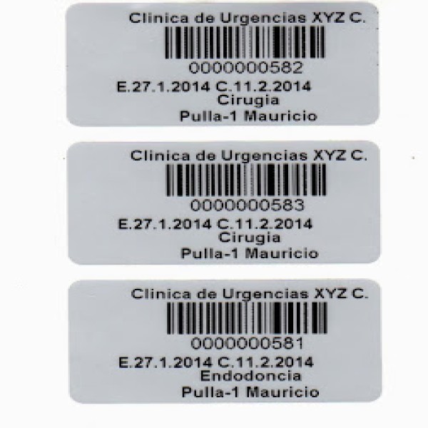 Etiqueta térmica para código de barras
