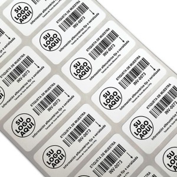 Etiquetas adesivas para código de barras