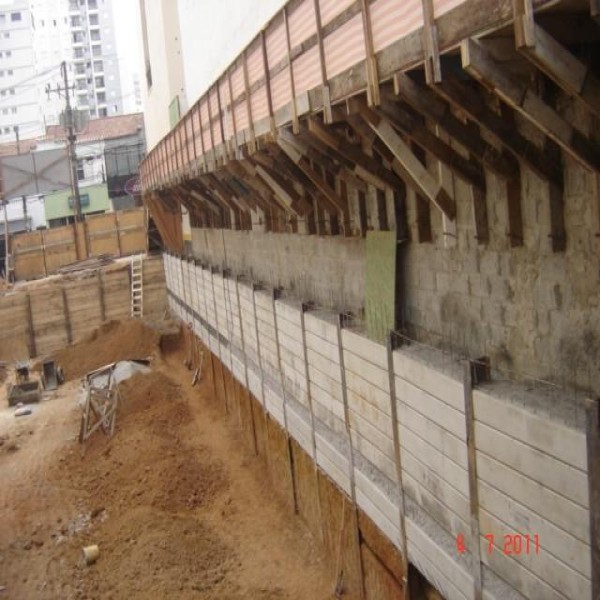 Painel duplo para cortina de contenção