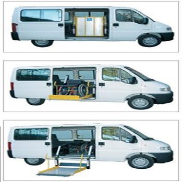 Plataforma elevatória cargas veiculares para vans