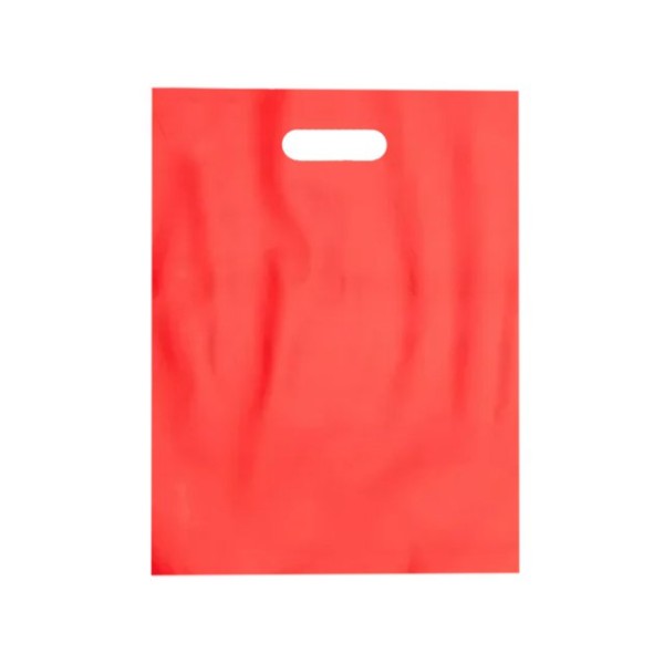 Sacola plastica vermelha personalizada