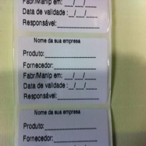 Etiquetas adesivas para alimentos congelados