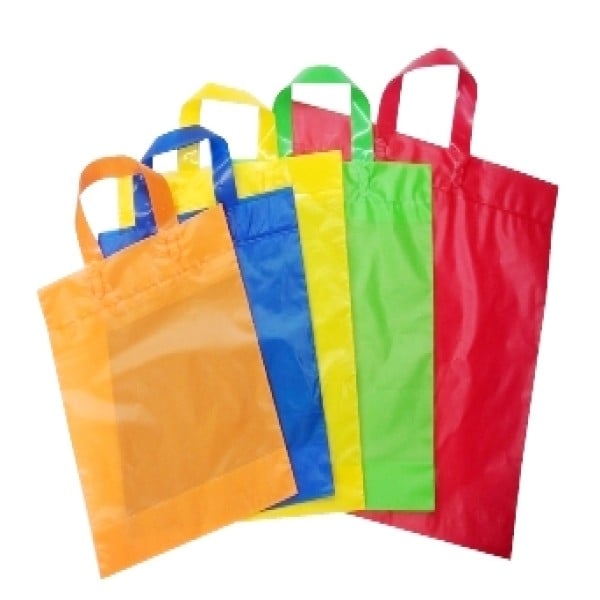 Sacolas plásticas coloridas