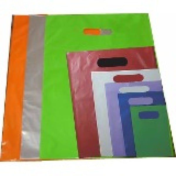 Sacolas plásticas coloridas