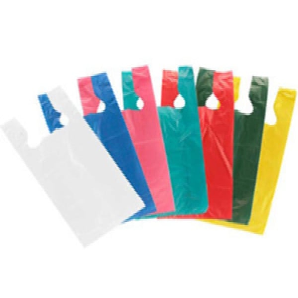 Sacolas plásticas coloridas