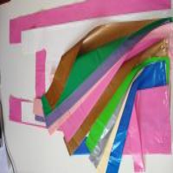 Sacolas plásticas coloridas