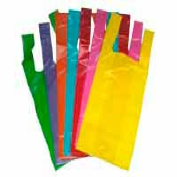 Sacolas plásticas coloridas