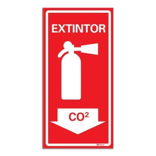 Placas de sinalização de extintores de incêndio
