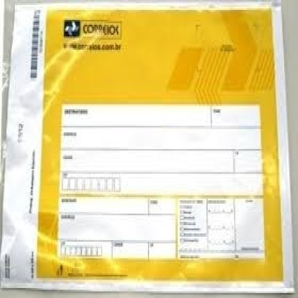 Envelopes plásticos correspondência