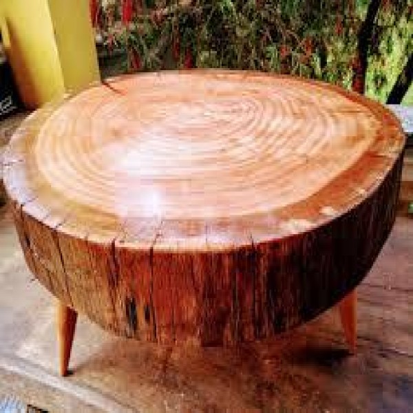 Mesa de centro de madeira rústica