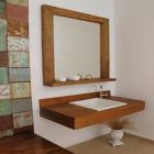 gabinete de banheiro madeira maciça