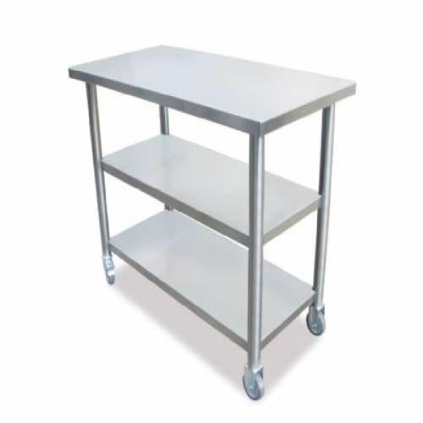 Carrinho em aço inox para laboratório