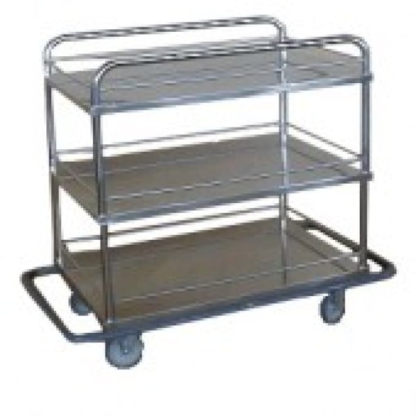 Carrinho em aço inox para laboratório