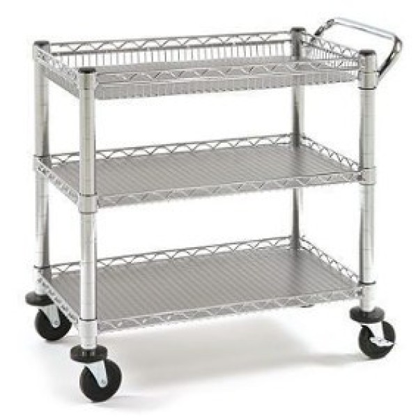 Carrinho em aço inox para laboratório
