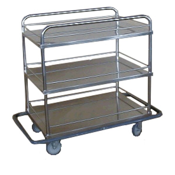 Carrinho em aço inox para laboratório