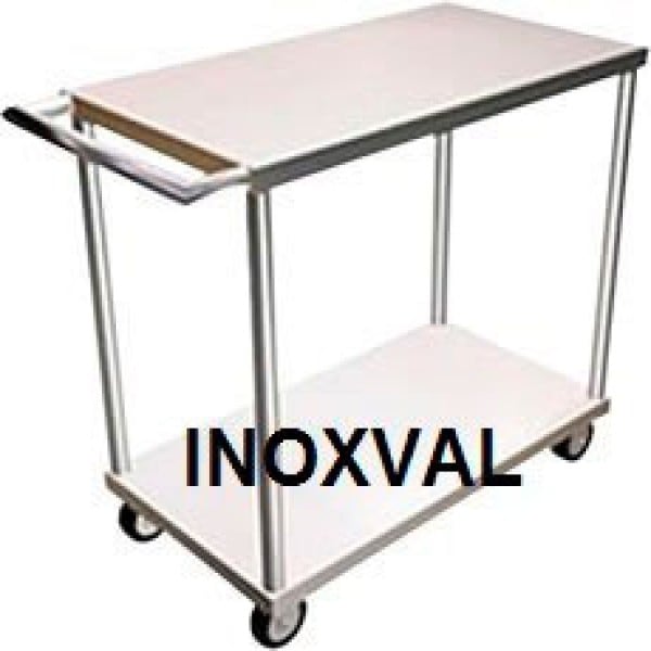 Carrinho em aço inox para laboratório