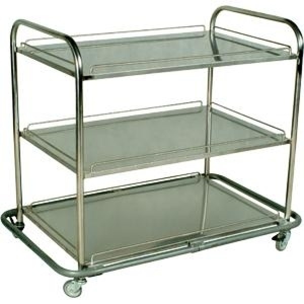 Carrinho em aço inox para laboratório
