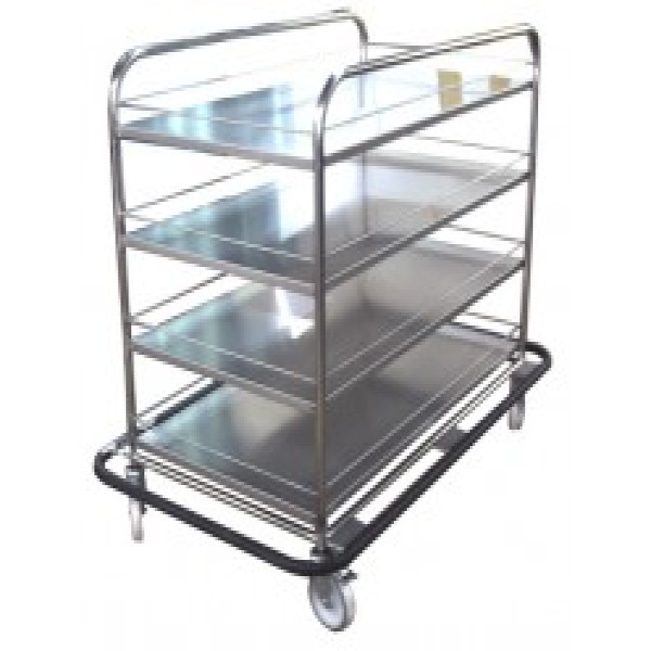 Carrinho em aço inox para laboratório