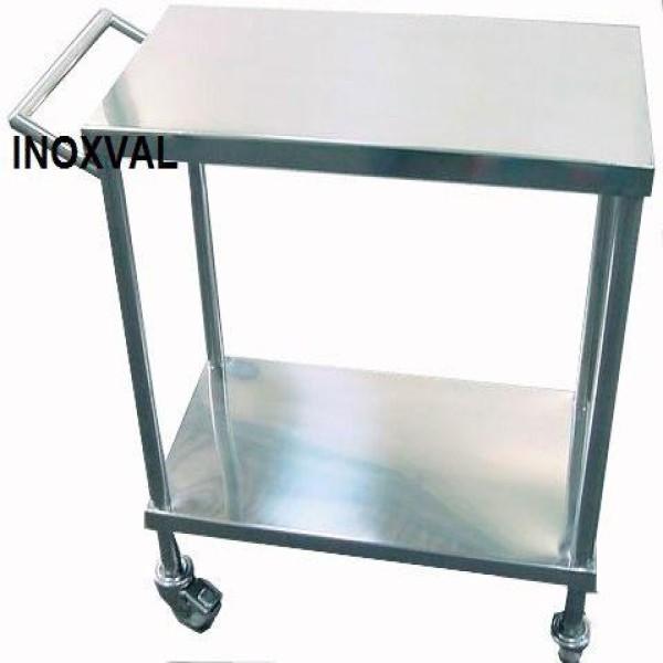 Carrinho inox para laboratório 