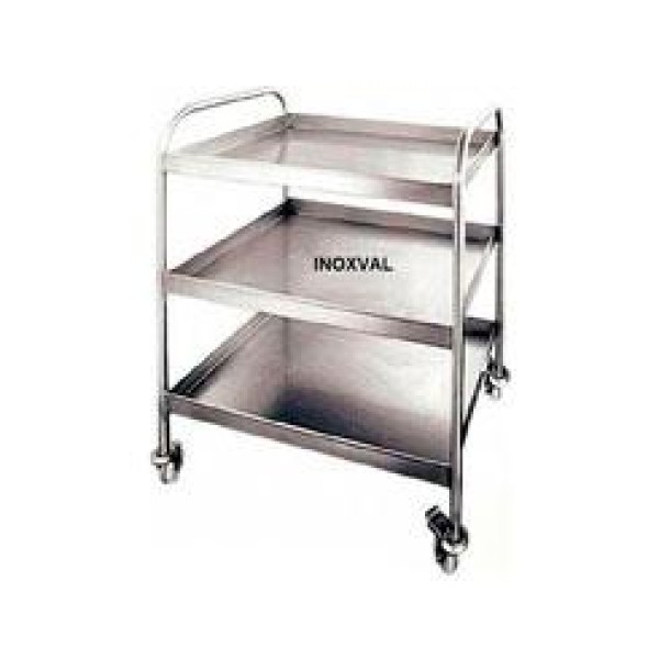 Carrinho inox para laboratório 