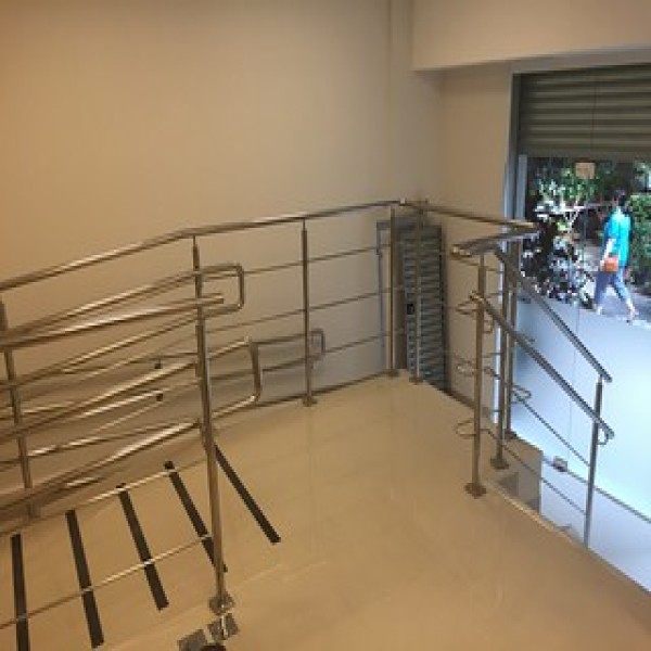 Corrimão duplo de inox