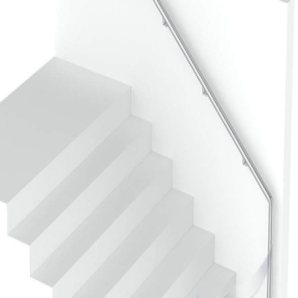 Corrimão duplo de inox
