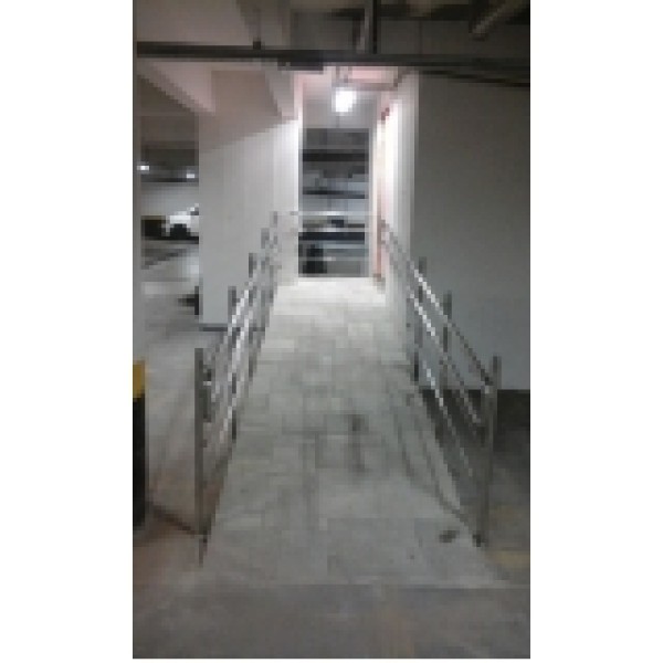 Corrimão inox acessibilidade 