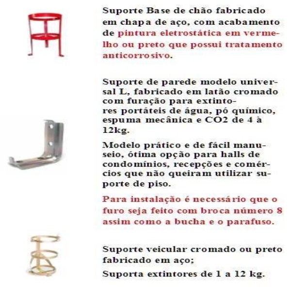 Suporte para extintor tripé