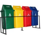 conjunto lixeira coleta seletiva 50 litros preço