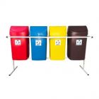 conjunto de lixeiras para coleta seletiva 50 litros