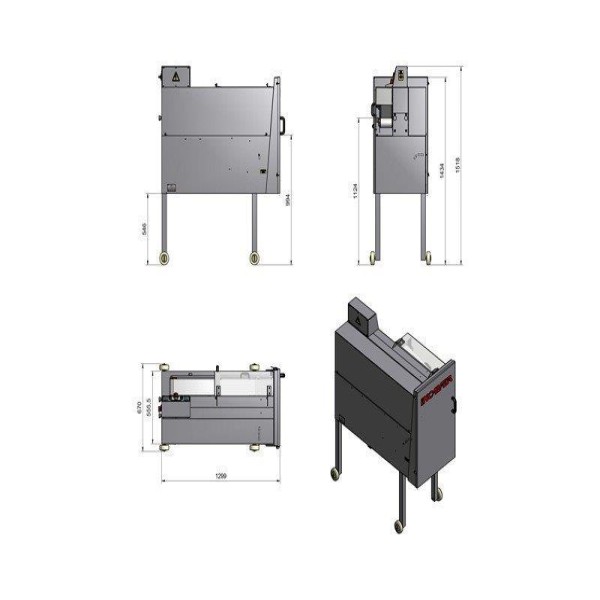 cortador de couve industrial
