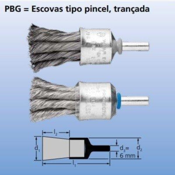 Escova circular trançada